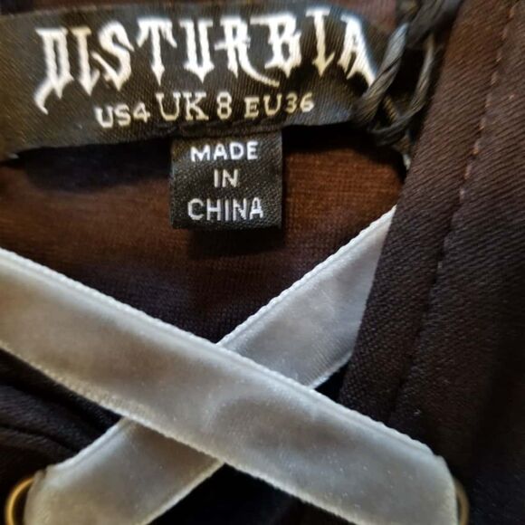 NWT Disturbia Abellona Embroidered Tie Up Corset US Size 4 - Picture 7 of 9